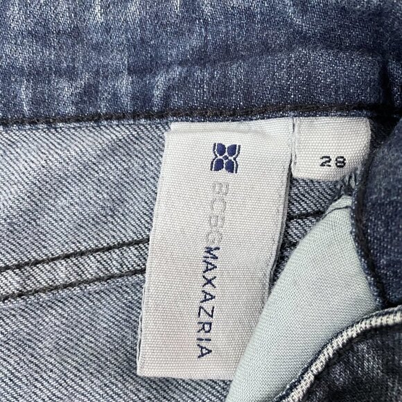 BCBGMaxazria Women's Jeans Low Rise Straight Leg Dark Wash size 28 length 30" - Picture 6 of 8
